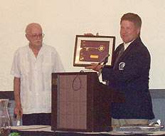 Mr. Rohwedder received key to the city from Mayor Rodenberg