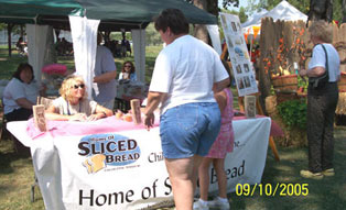 Contestants signing up in the Bread Fest. Click the photo to see a closer view.